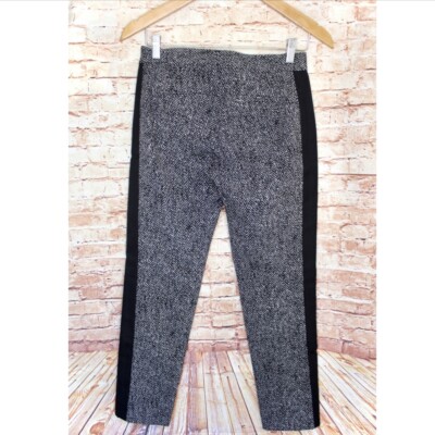 $295 Rebecca Taylor | Gray Black Tuxedo Side Stripe Ava Tech Pant  display picture 1