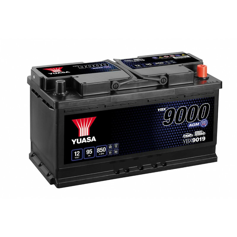 Batterie YUASA YBX9019 AGM évite les pannes d'hiver sur SUV moderne