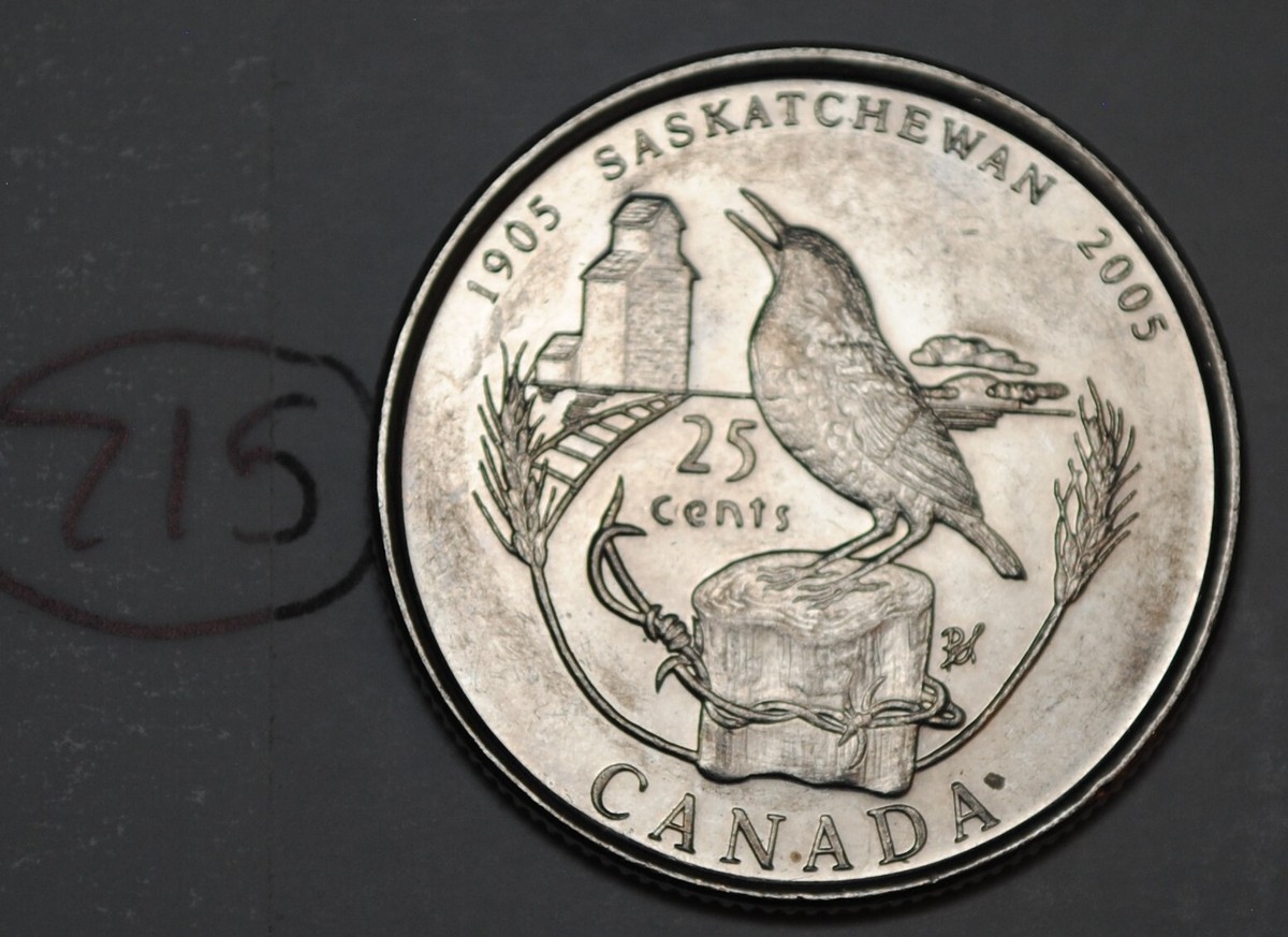 Canada 2005 P Saskatchewan 25 cents Circulated Quarter Lot# 715 | eBay