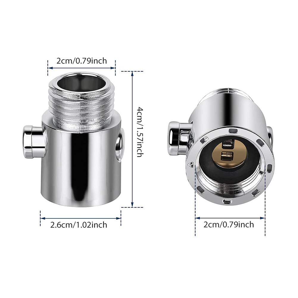 2pcs Convenient Shower Head Garden Hose RV Shut Off Valve ABS Plastic