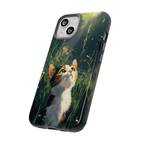Calico Kitty Cat Grass Field - Phone Ink Cover Case for iPhone, Galaxy, Pixel - 第 63/281 張圖片