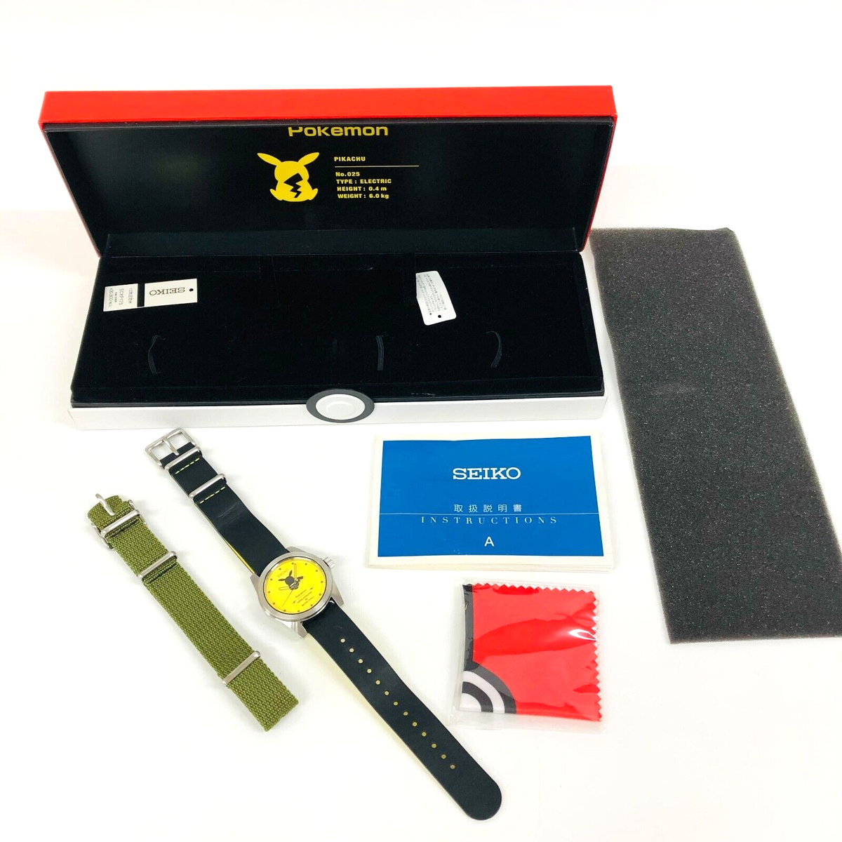 Seiko x Pokemon Pikachu SCXP175 Special Model Limited From Seiko x Pokemon Pikachu SCXP175 Special Model Limited From