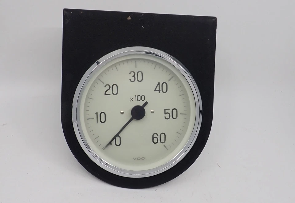 HUGE Vintage VDO 6,000 RPM Tachometer RPM Gauge Over 5" Diameter Prototype? COOL - Image 2 of 4