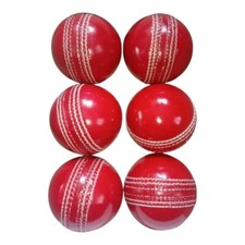 6 X Leather Cricket Balls Match Quality Premium Hard Ball Hand Stitched sports