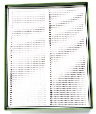 Microscope Slide Box, Polystyrene, Holds 100 75mm x 25mm slides