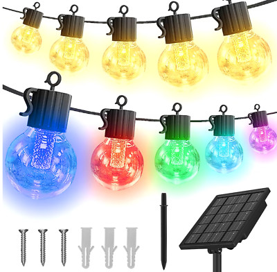 Open Box  25led 50FT Solar String Lights avatar controls Multicolor&warm white