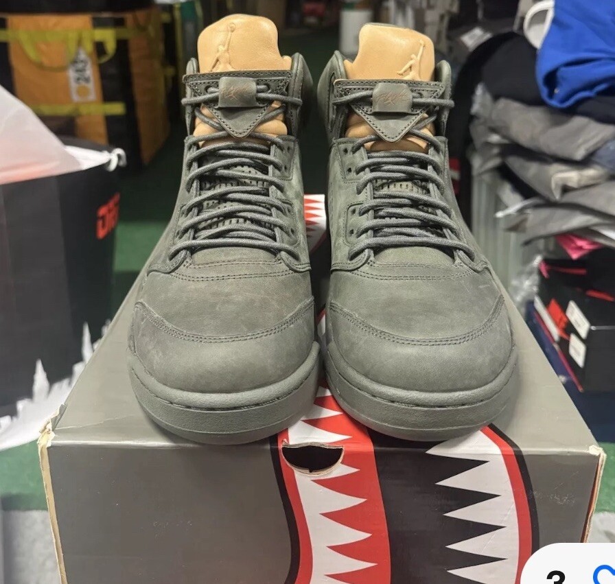 $400 Nike Air Jordan 5 V Pinnacle PRM Take Flight Green Size 8.5