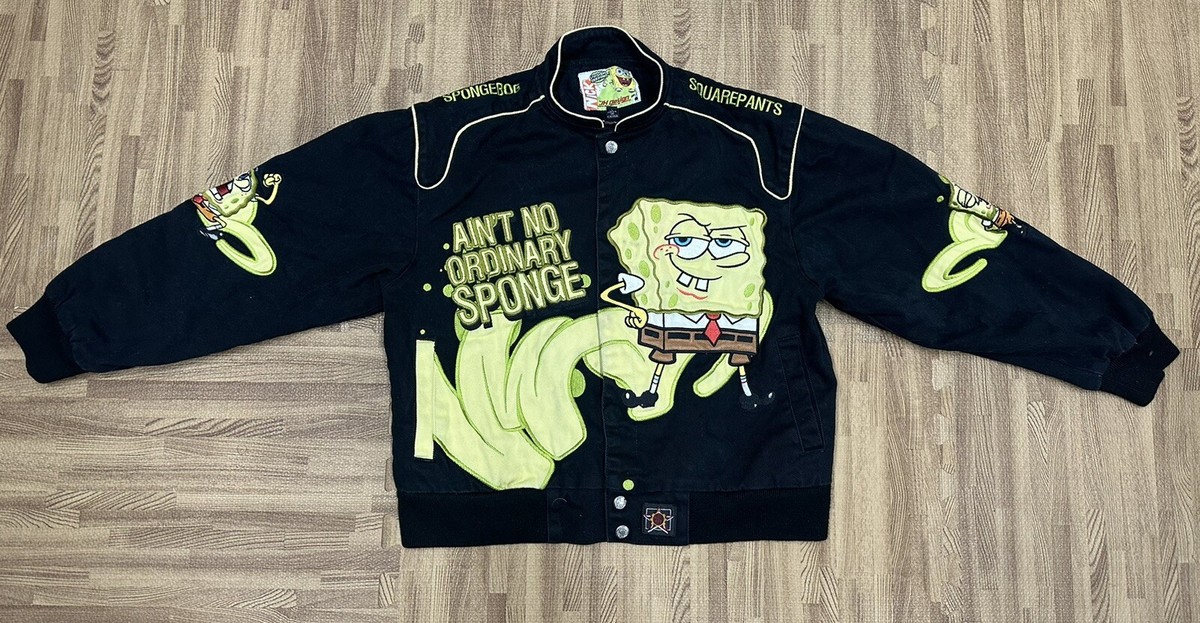 Vintage Jeff Hamilton Spongebob Nickelodeon Racing Jacket