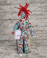 NWT 12" Dammit Doll Stress Relief Stuffed Plush Blue Red Floral