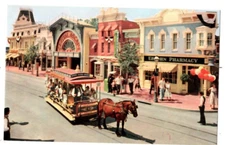 Postcard Upjohn Pharmacy Disneyland Main Street California Ca