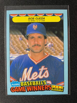 fleer baseball cards 1987 limited edition 1987 Fleer Limited Edition Baseball's Game Winners You Pick Free  Shipping!!!