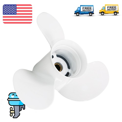Yoofosun 9 7/8" X 11 1/4" Aluminum Boat Propeller For Yamaha 20HP 25HP 30HP F25 Outboard Motors - 10 Tooth RH Prop