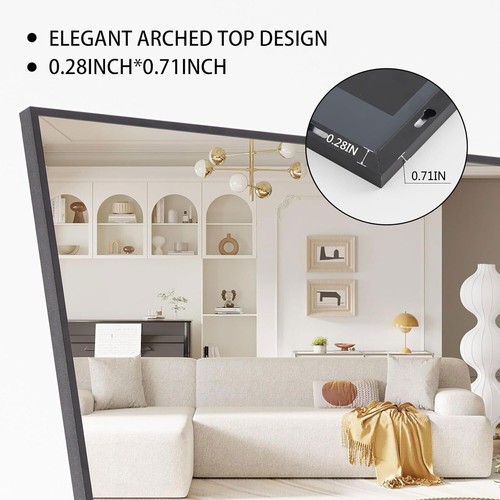 64"x21" Full-length Mirror Floor Mirror Wall Bedroom Mirror Stand Alloy Frame - Bild 36 von 52