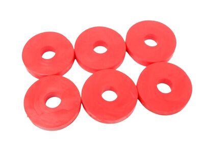 6er Set rot 20 mm x 4 mm Gummi Kart Boden Tablett Unterlegscheiben