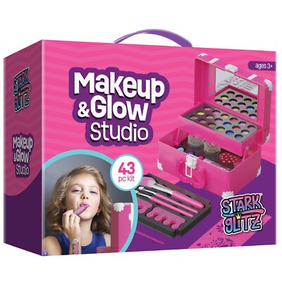 Kids Makeup Kit for Girls - 43 Pcs Real Make Up Pretend Play Beauty Set