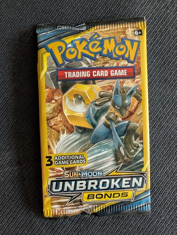 Pokemon TCG Unbroken Bonds 3-Card Booster Pack Factory Sealed.