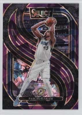2024 Select Premier Level Purple Cracked Ice Prizm 80/99 Pascal Siakam #113 1an8