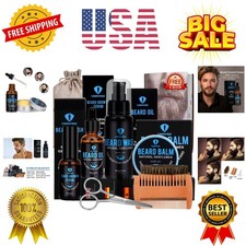 Beard Grooming Kit,Beard Kit with Beard Oil,Beard Growth Serum,Beard Wash, Be...