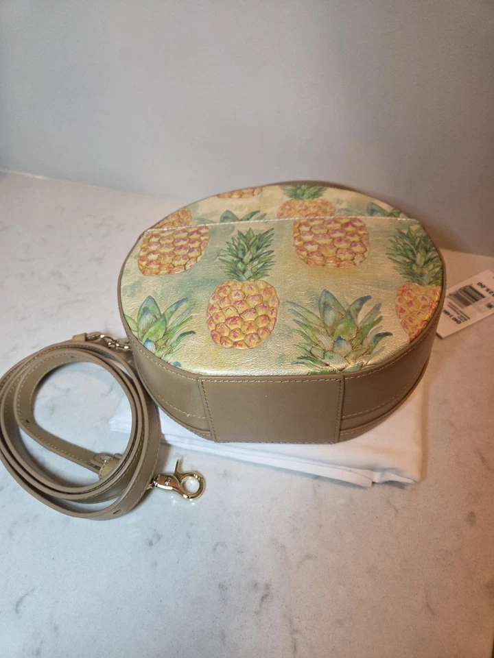 Bolso Bandolera Clásico Brahmin Lane Pineapple Pompano Signature Cuero Nuevo con Etiquetas Foto 3 de 4