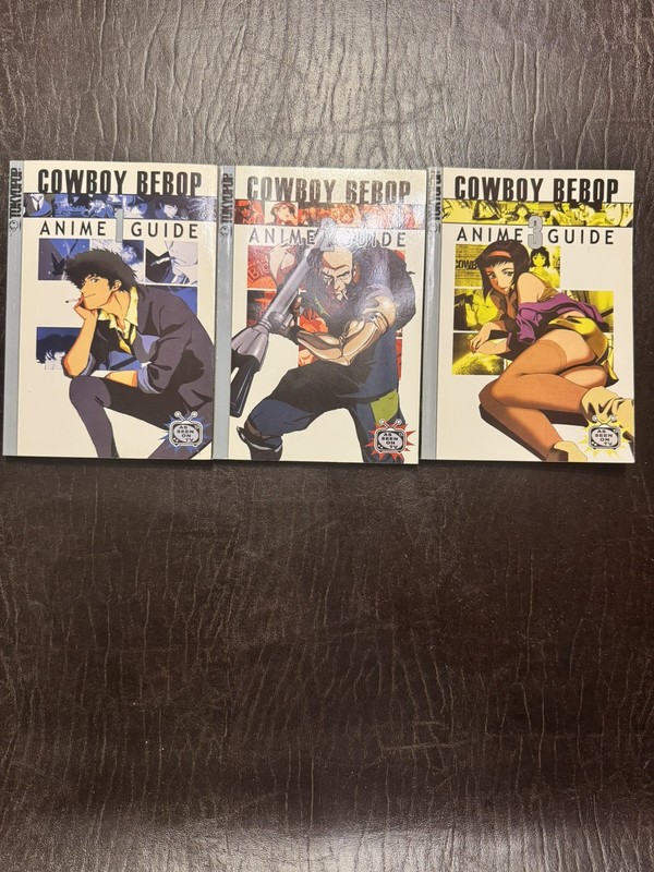Cowboy Bebop Anime Guide Volume 1, 2, 3! 1st Tokyopop Printing, Soft Cover Manga