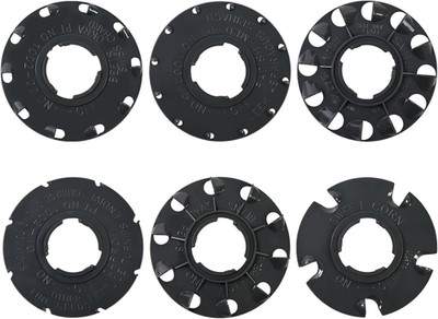 60009 Set 6 Standard Seed Plates Compatible with Earthway 1001-B Seeder,Works Fo
