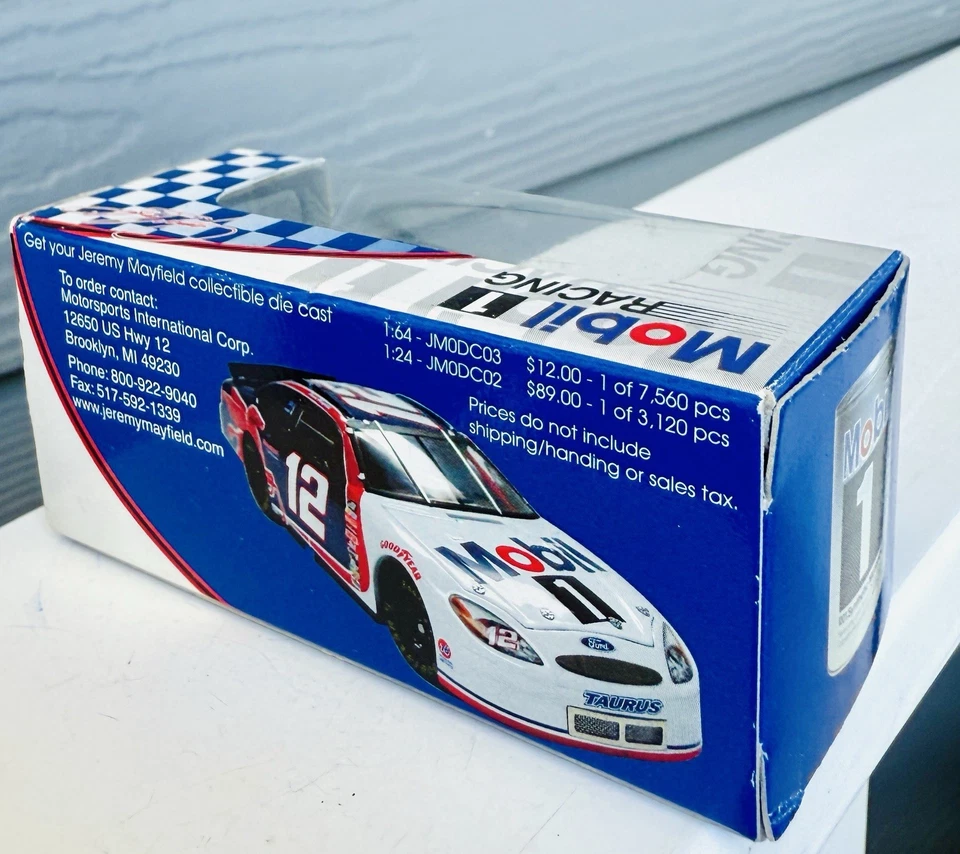 JEREMY MAYFIELD #12 MOBIL 1 DIECAST 1/64 NEW IN BOX TEAM CALIBER 2000 NASCAR - Image 4 of 4