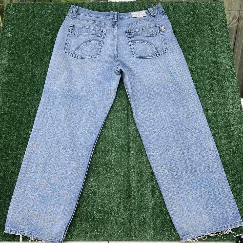 Jeans Vintage Indigo Para Hombre 41x32" Azul Pierna Ancha Sueltos Hip Hop Estilo Southpole Y2K Foto 2 de 4