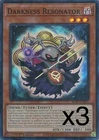 3X Yugioh Darkness Resonator BLZD-EN001 Super Rare 1st Edition NM