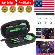 Sentry Slim Dart Case - Holds 6 Darts in Stylish EVA Shell, Black Design