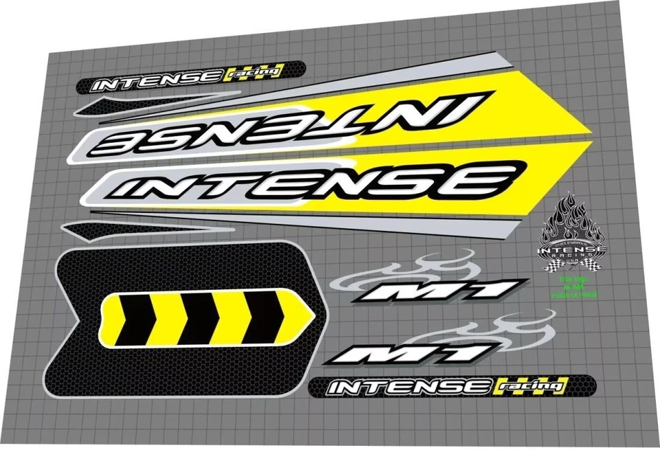 Intense UZZI SL & XC & M1 + chrome FRAME DECAL SETs - Bild 3 von 4