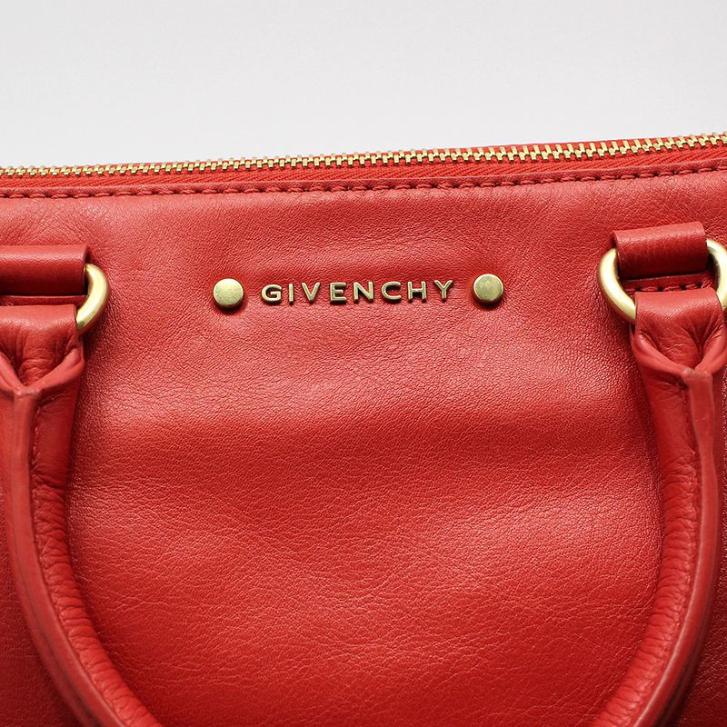 Givenchy Red Leather Gold Zipper Around Shoulder Bag 5601525 Givenchy Red Leather Gold Zipper Around Shoulder Bag 5601525
