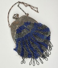 Antique Art Deco Beaded Purse, 1920s "flapper bag". Read Description