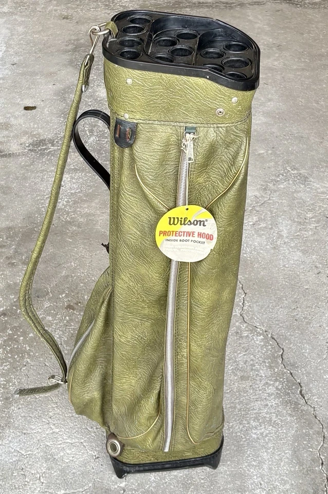 Wilson Vintage Indestructo Bolsa de Golfe de Bolso Verde Abacate com Capa Protetora - Imagem 2 de 4
