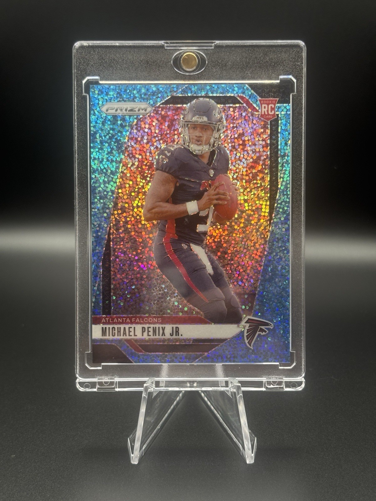 2024 Panini Prizm - Rookies Michael Penix Jr. #378 Blue Sparkle Prizm /96 (RC)