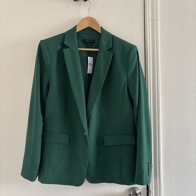 Ann Taylor Women s Blazer Size 10 Green Single Button NWT Tailored Jacket