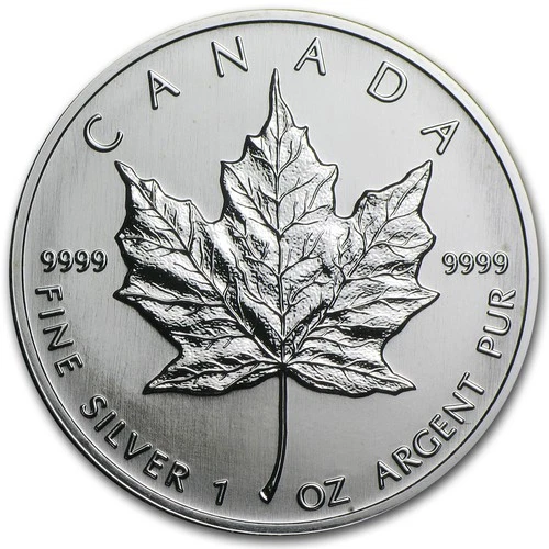 1991 Canadian Silver Maple Leaf 1 oz — photo from the most recent tracked eBay sale