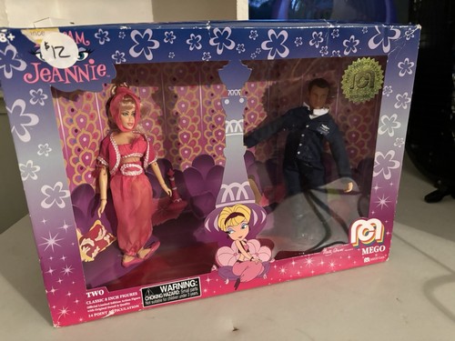 I Dream Of Jeannie MEGO 8" Action Figure Set New Sealed Tony Nelson Jeannie