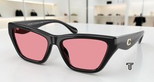 COACH HC8449U 500284 Cdp33 Black Pink Solid 56 mm Women's Sunglasses