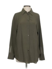 Jarbo Women Green Long Sleeve Silk Top 1