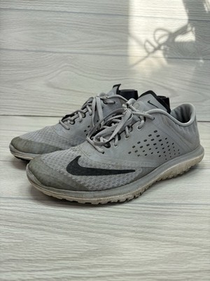 NIKE FS LITE RUN 2 Wolf Grey Men's Running Shoes Black Swoosh Size 10 685266-011