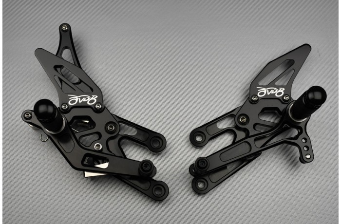 Commandes reculées de course CBR 600 RR 2005 2006 PC37, repose pied moto bleu - 2