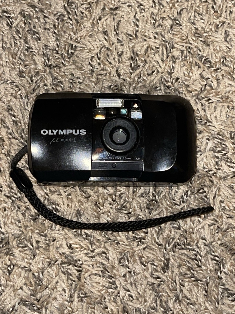Olympus μ mju 1 AF Black Film Camera Olympus Infinity Stylus (aka mju-1) 35mm film camera – New
