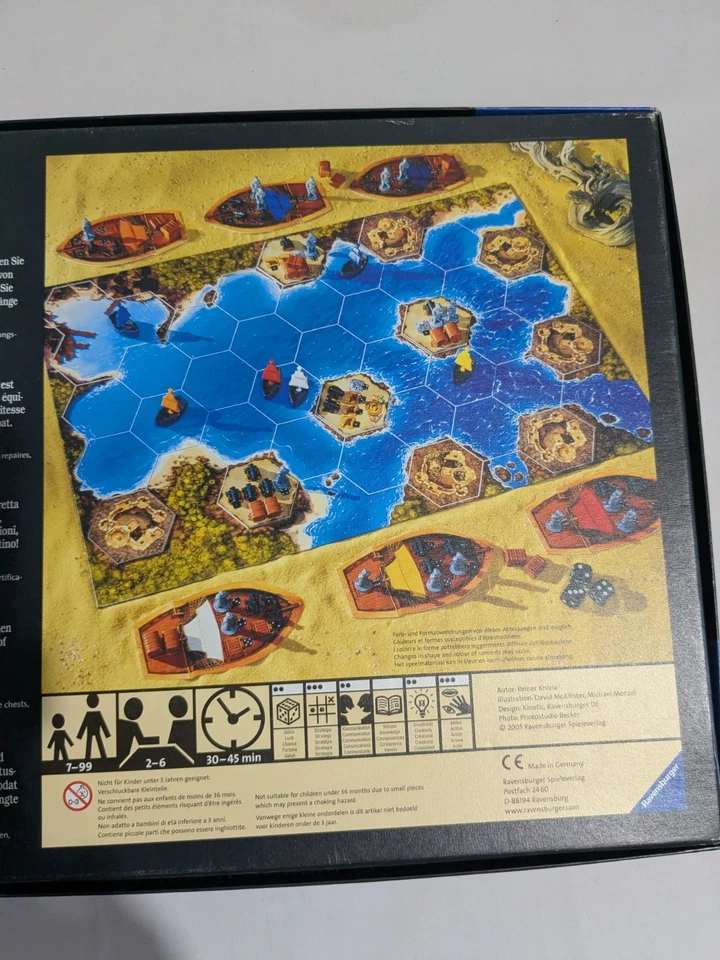 Pirates! 3D Board Game Complete Reiner Knizia Ravensburger Caribbean Treasure - Image 3 of 4