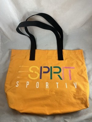 ESPRIT Sportiv Cotton Canvas Tote Bag Shoulder Shopper 1980s 1990s Vintage