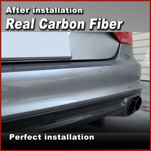 Fit for Audi A7 Sline S-Line S7 2011-2014 REAL Carbon Rear Bumper Diffuser Lip - Bild 7 von 13