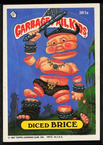 Diced BRICE #361a 1987 Garbage Pail Kids card