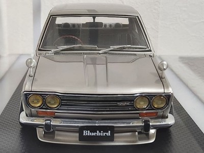 Ignition Model 1/18 Datsun 510 Bluebird SSS Silver Custom Lowrider 4er Set