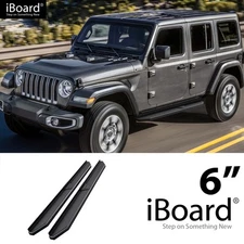 APS Running Board Black 6" Fit Jeep Wrangler JL 4Dr 18-26