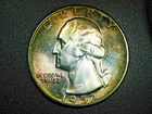 1952 Washington Quarter Toned! Very High Grade GEM BU UNC Great Luster!