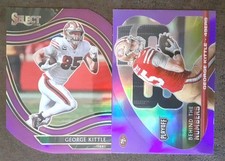 GEORGE KITTLE lot (2) Select Die Cut Purple Behind The Numbers Prizm 49ers